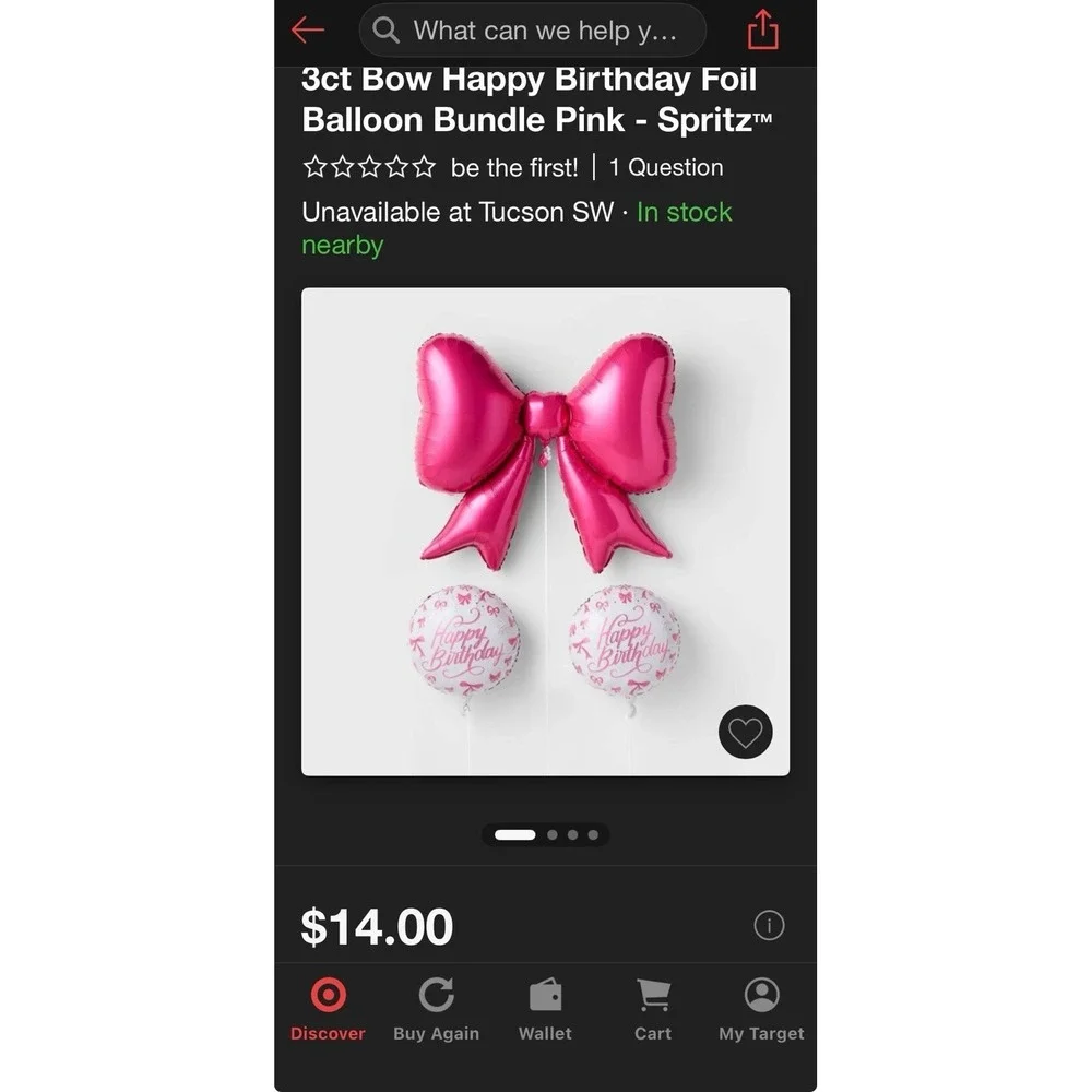 3ct bow set foil balloon bundle in pink